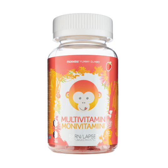 Monkids Multivitamin Barn Jordbær 60 stk. Monkids Multivitamin Barn Jordbær 60 stk.