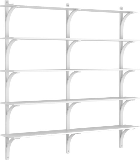 Levi Wall Shelf 180 cm Big Aluminium / Vitlaserad Ash
