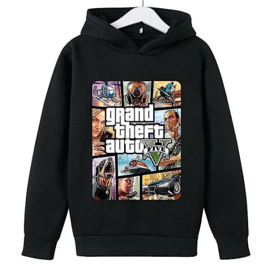 Grand Theft Auto V Tegneserie Print Barnehettegenser Barnegenser