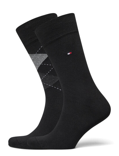 Tommy Hilfiger Th Men Sock Check 2P Black 39 42 Tommy Hilfiger Th Men Sock Check 2P Black 39 42