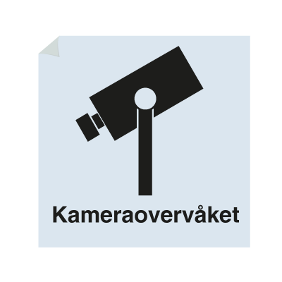 Jo Safety Kameraovervåket Innvendig klistremerke til vindu 80 x mm Sort 6310160IVS80x80mm