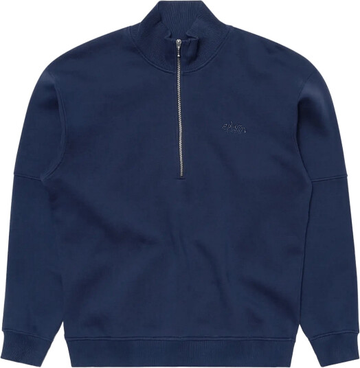 Edwin Koji Half Zip Sweat Maritime Blue Navy L