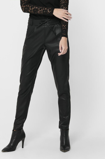 ONLY Onlpoptrash Easy Coated Pant Pnt Noos Black S x 32