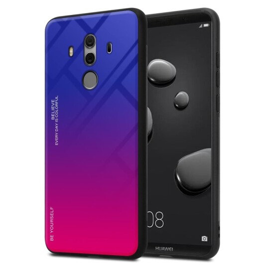 Cadorabo Deksel Til Huawei Mate 10 Pro Silikondeksel Av Tpu-Silikon Og Bakside Av Herdet Glass