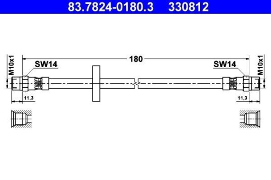 Bremseslange ATE 83.7824-0180.3