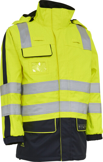 Elka Securetech Multinorm Lysbue Arc Jakke Fl. Gul/marine 3XL