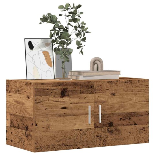 Veggskap gammelt tre 80x39x40 cm konstruert tre 8721158435538
