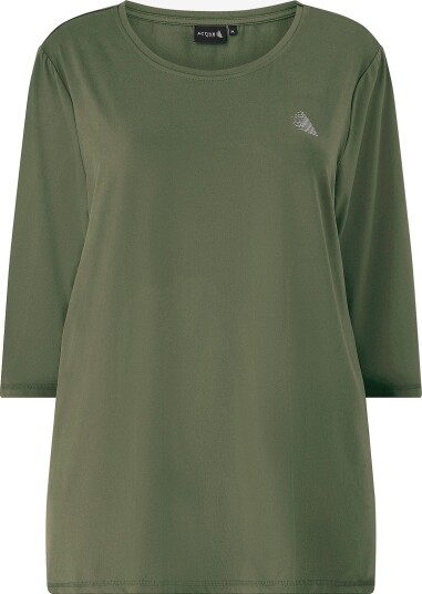 Zizzi Treningstopp aBasic One 3/4 Blouse Grønn