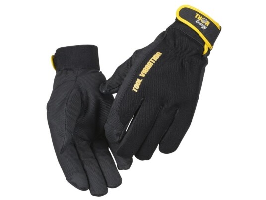 Thor Vibrationshandske Energy Tools 10 Sort Pu/Spandex