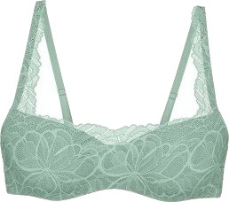 Triumph BH Body Make-Up Illusion Lace Balconette Lysegrønn E 75 Dame Triumph BH Body Make-Up Illusion Lace Balconette Lysegrønn E 75 Dame