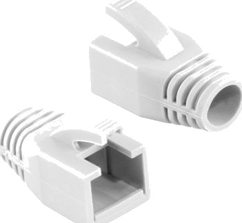 LogiLink - Strain Relief Boot 8.0 mm for Cat.6 RJ45 plugs, white