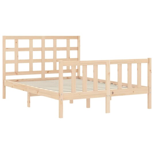 vidaXL Sengeramme med hodegavl 4FT small double heltre