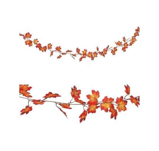 Fiestas Guirca Garland oransje blader 190cm