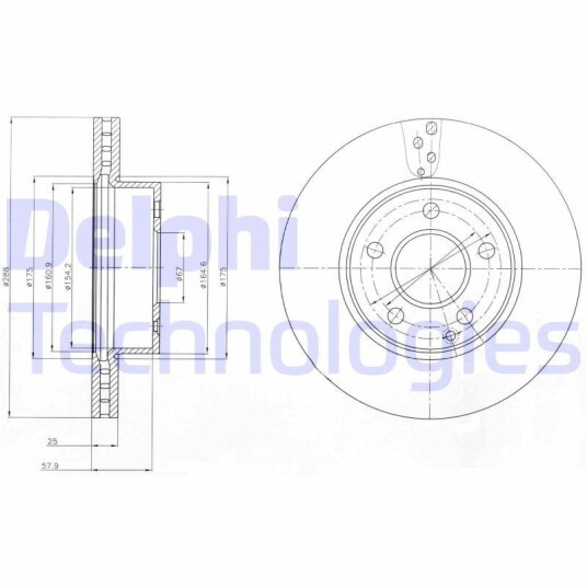 Bremseskive DELPHI BG4227C Bremseskive DELPHI BG4227C