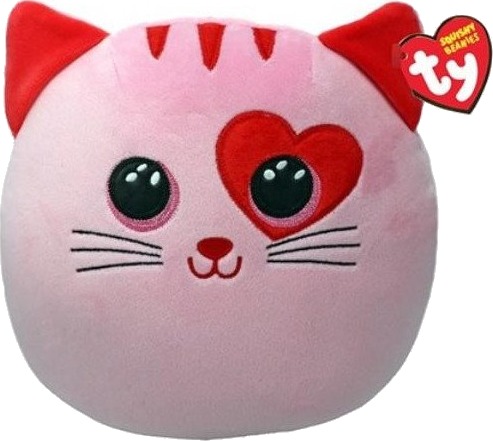 Ty Beanie Squishy Beanies Kosepute Katt Rosa 22 cm Fra 3 år