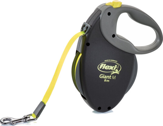 Flexi Giant Hundebånd M 8m Svart/Gul Neon - Opptil 25 kg Flexi Giant Hundebånd M 8m Svart/Gul Neon - Opptil 25 kg
