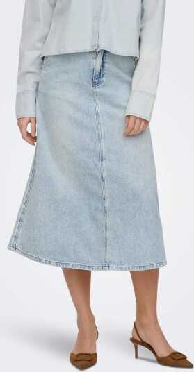 ONLY Onlmindy Hw Loose Dnm Skirt Noos   Blue   M