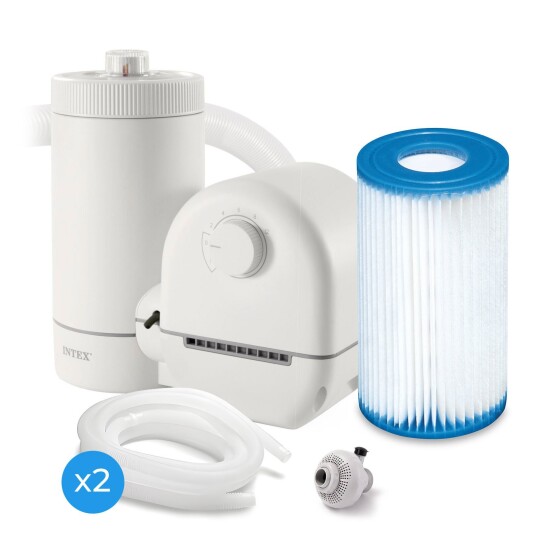 Bassengfilterpumpe 5678 L/t filter med installasjonselementer INTEX 26636 Bassengfilterpumpe 5678 L/t filter med installasjonselementer INTEX 26636
