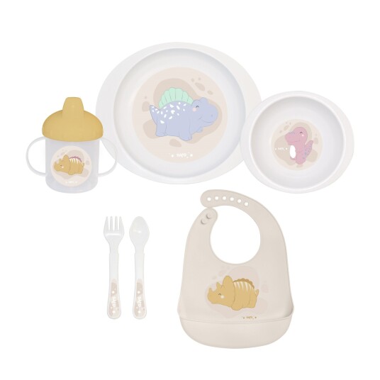SARO Baby Feeding Set 6 Pieces Happy Dinos