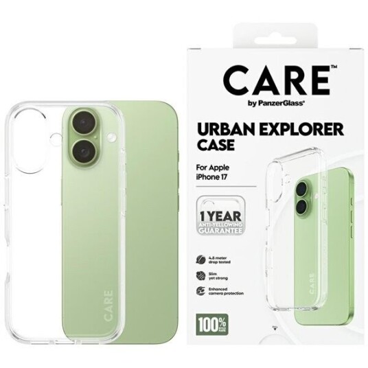 CARE by PanzerGlass Transparent Urban Explorer Mobildeksel til iPhone 17