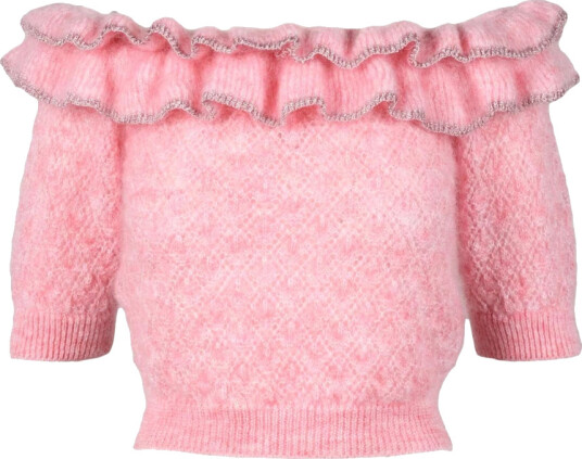Alessandra Rich Dame Strikkevarer Rosa S, Alessandra Rich Dame Strikkevarer Rosa S,