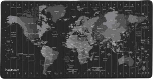 Natec Gamingmusematte Natec Time Zone Map Maxi Svart Natec Gamingmusematte Natec Time Zone Map Maxi Svart