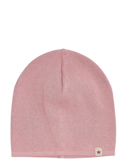 Huttelihut Beanie Solid Knit Pink 12/24M