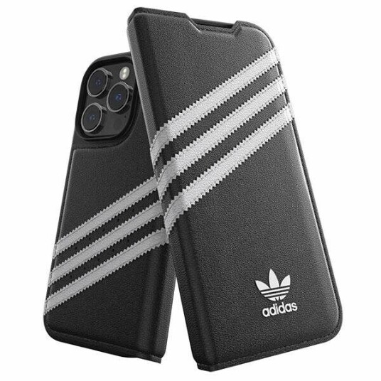 Adidas Or Booklet Mobildeksel til iPhone 14 Pro - Svart og Hvit