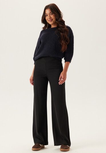 BUBBLEROOM Odelle Wide High Waist Pants Black 38