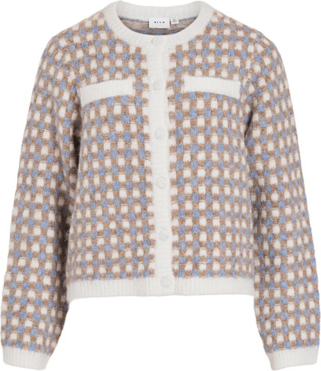 Vila Vialdis O Neck Knit Cardigan/Rn CLOUD DANCER L
