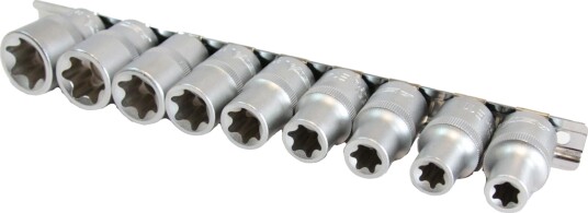 Asta Pipesett 954009-2 Torx 1/2" Firkantfeste 9 Deler