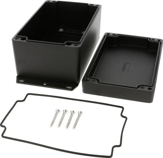 Hammond Electronics 1550Z117fbk Universal Kapsling 160 X 100 X 81 Støpt Aluminium Sort 1 Stk