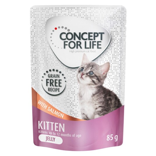 Concept For Life Kitten Laks Uten Korn – I Gelé  48 X 85 G