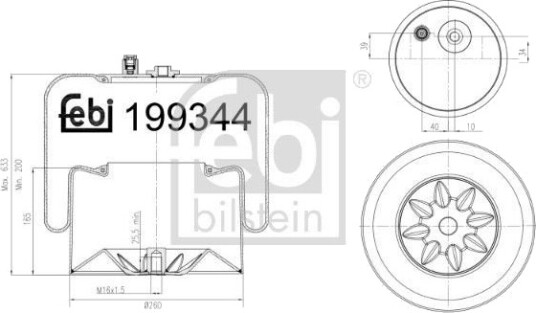 FEBI BILSTEIN 199344 Luftbelg, fjæring