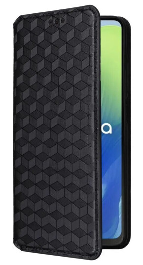 EIDERWOOD Motorola Moto G04 / G24 / G24 Power PU Skinn Flip Deksel med Lommebok - Rombe - Svart