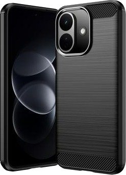 Xiaomi Redmi Note 17 Pro Børstet TPU-deksel - karbonfiber - svart