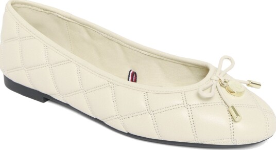 Tommy Hilfiger Th Charm Quilted Ballerina Beige 41