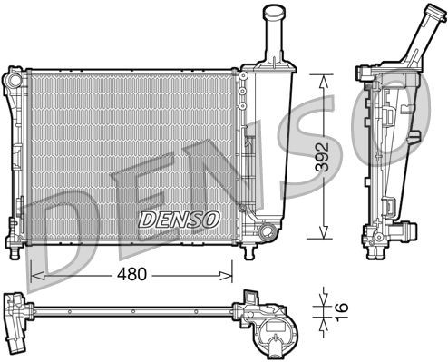 Radiator DENSO DRM09088 Radiator DENSO DRM09088