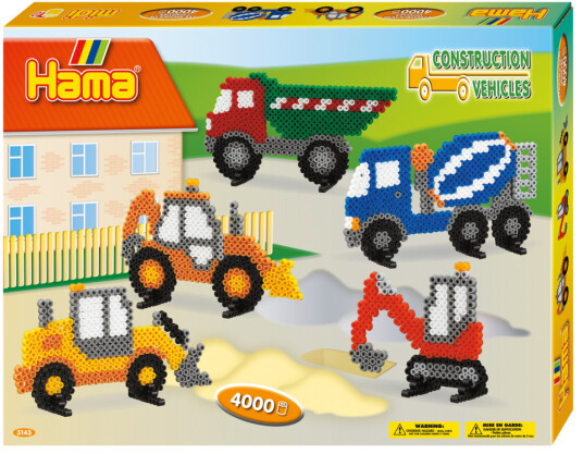Hama Ironing beads set construction vehicles 4000pcs