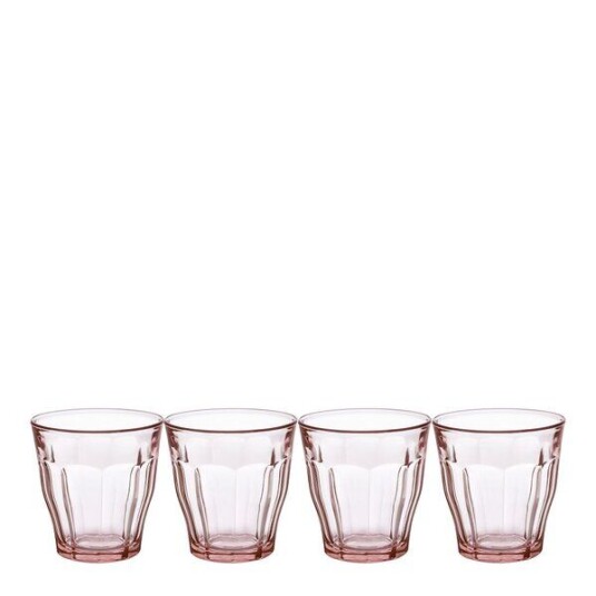 Duralex   Picardie vannglass 25 cl 4 stk rosa