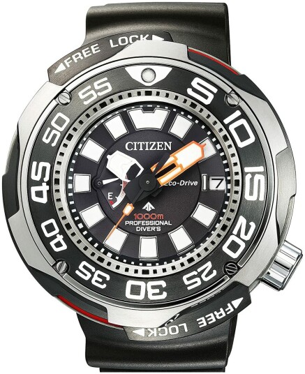 Citizen Herreklokke BN7020 09E Professional Diver Sort/Gummi Ø52 mm Citizen Herreklokke BN7020 09E Professional Diver Sort/Gummi Ø52 mm