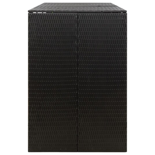 vidaXL Søppeldunkskur trippel svart 207x80x117 cm polyrotting