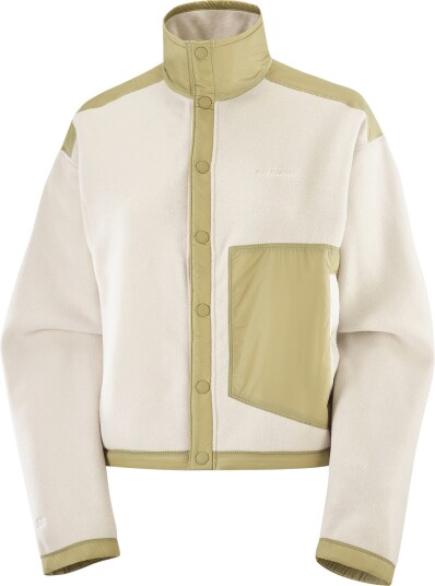 Salomon Women'S Chroma Fleece Cardigan Whisper White S Salomon Women'S Chroma Fleece Cardigan Whisper White S