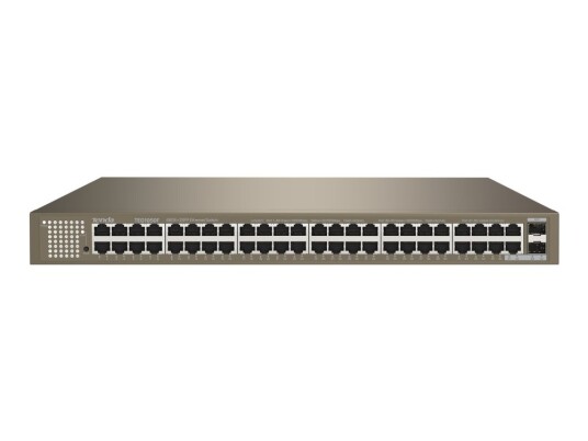 Tenda Teg1050f - Switch - Ikke-Styrt - 48 X 10/100/1000 + 2 X Kombo Gigabit Sfp (Opplink) - Stasjonær, Rackmonterbar, Veggmonterbar