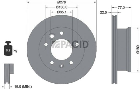 PAGID 54315NC Bremseskive PAGID 54315NC Bremseskive