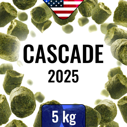 Humle Cascade 2025 5 kg 7,2% Alfasyre Humle Cascade 2025 5 kg 7,2% Alfasyre