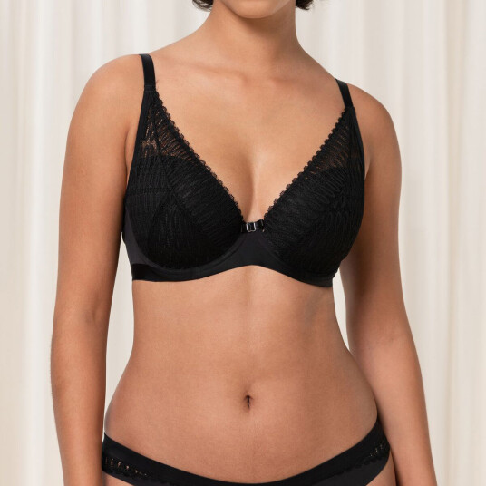 Triumph BH Aura Spotlight Plunge Bra Svart B 85 Dame Triumph BH Aura Spotlight Plunge Bra Svart B 85 Dame