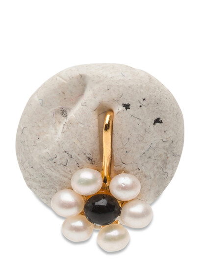 Design Letters My Flower Charm 7Mm W. Freshwater Pearls - Gold - 7 MM
