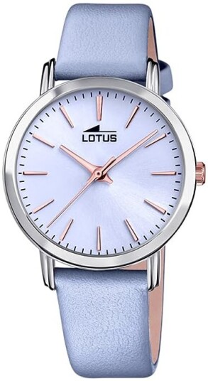 Lotus Dameklokke 18738/3 Trendy Blå/Lær Ø33.3 mm