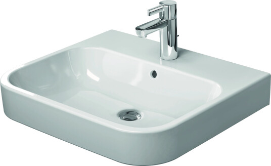 Duravit Happy D.2 Møbelservant 600x505 mm, 1 bl.hull, m/overløp, Hvit Duravit Happy D.2 Møbelservant 600x505 mm, 1 bl.hull, m/overløp, Hvit